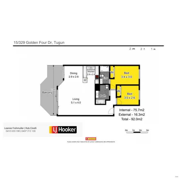 Floorplan of Homely apartment listing, 15/329 Golden Four Drive, Tugun QLD 4224