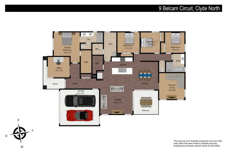 Floorplan of Homely house listing, 9 Belcam Circuit, Clyde North VIC 3978
