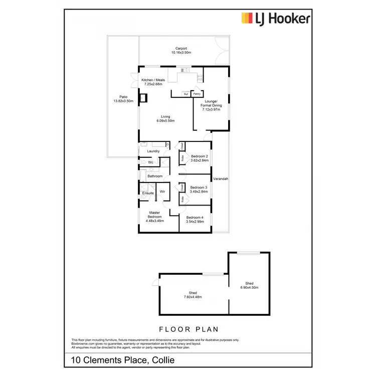 Floorplan of Homely house listing, 10 Clements Place, Collie WA 6225