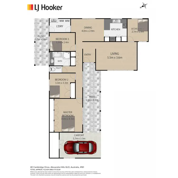 Floorplan of Homely house listing, 40 Cambridge Drive, Alexandra Hills QLD 4161
