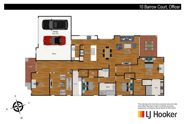 Floorplan of Homely house listing, 10 Barrow Court, Officer VIC 3809
