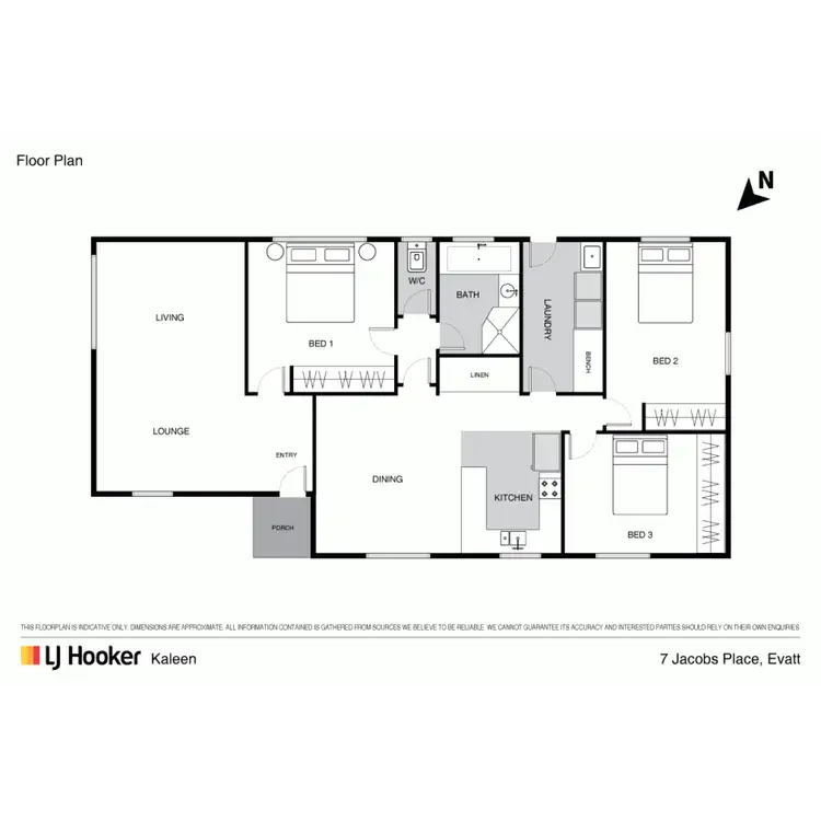Floorplan of Homely house listing, 7 Jacobs Street, Evatt ACT 2617