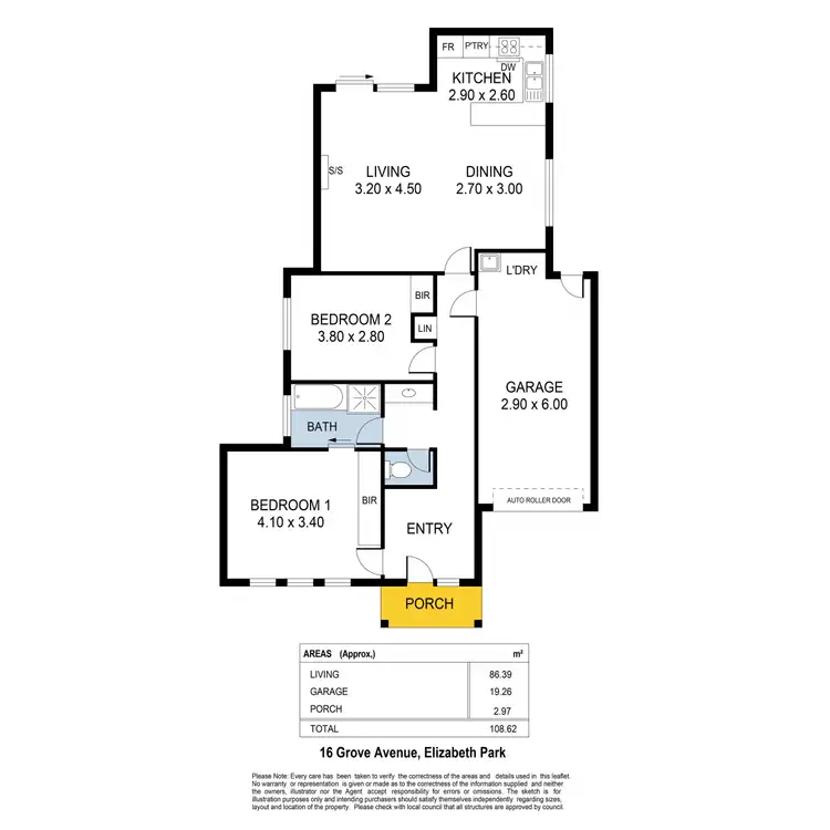 Floorplan of Homely house listing, 16 Grove Avenue, Elizabeth Park SA 5113
