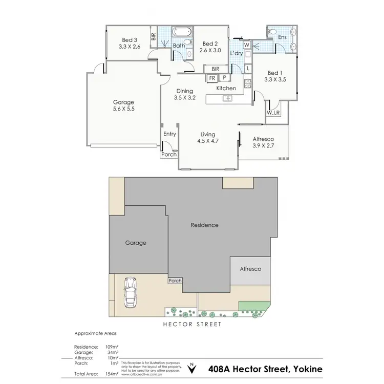 Floorplan of Homely villa listing, 408A Hector Street, Yokine WA 6060