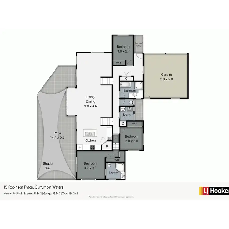 Floorplan of Homely house listing, 15 Robinson Place, Currumbin Waters QLD 4223