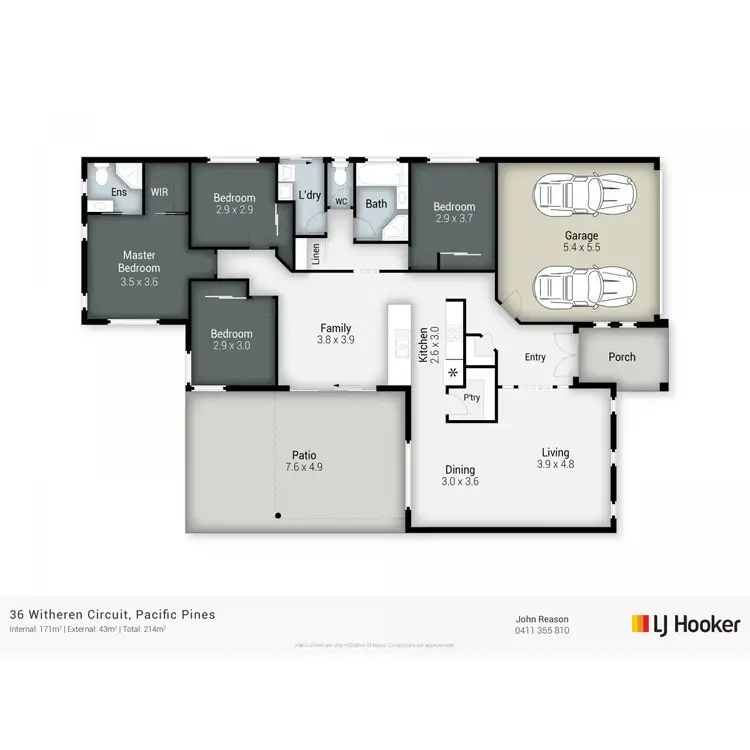 Floorplan of Homely house listing, 36 Witheren Circuit, Pacific Pines QLD 4211