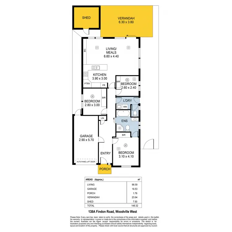 Floorplan of Homely unit listing, 138A Findon Road, Woodville West SA 5011