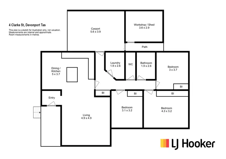 Floorplan of Homely house listing, 4 Clarke Street, Devonport TAS 7310