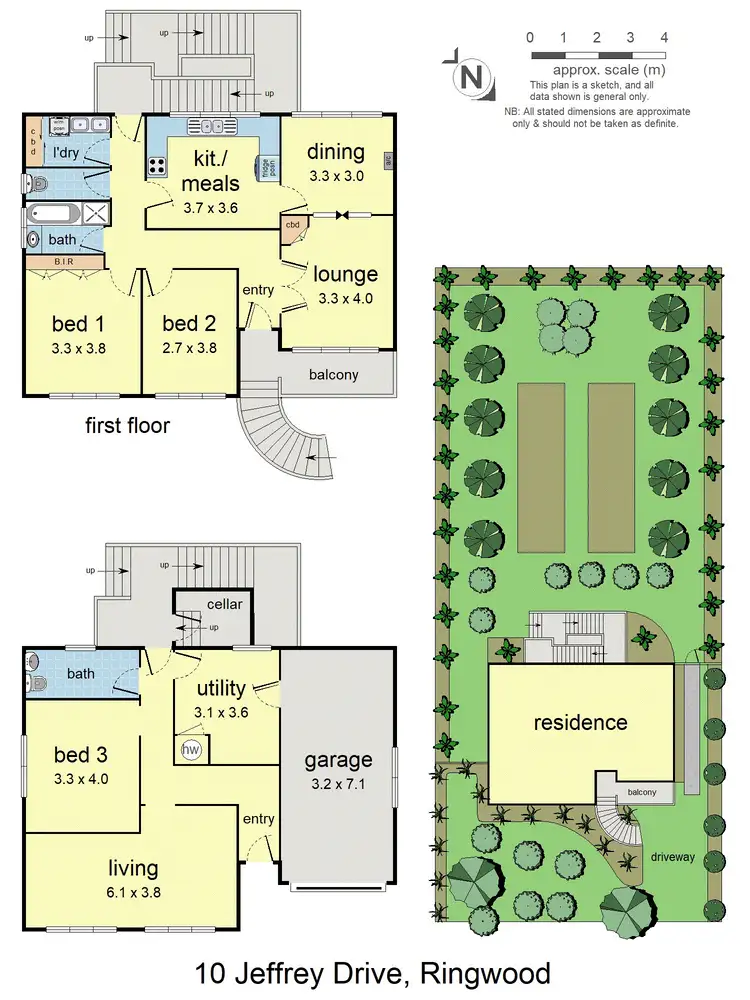 Floorplan of Homely house listing, 10 Jeffrey Drive, Ringwood VIC 3134