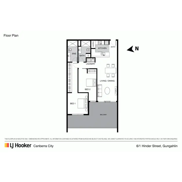 Floorplan of Homely apartment listing, 61/2 Hinder Street, Gungahlin ACT 2912