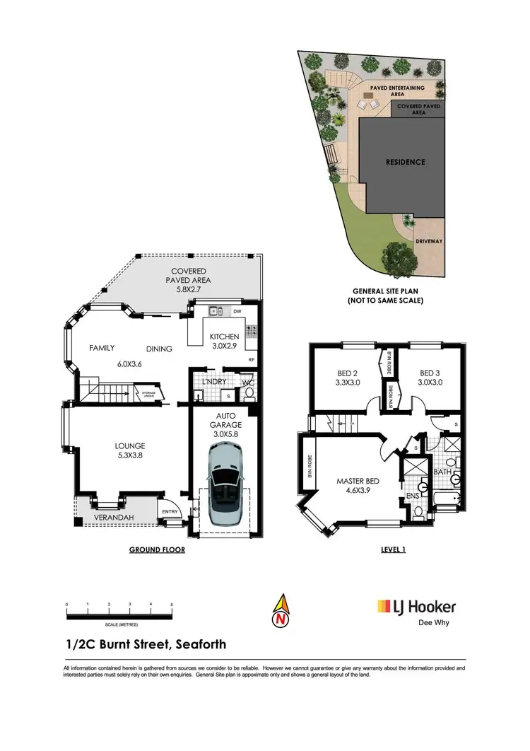 Floorplan of Homely townhouse listing, 1/2C Burnt Street, Seaforth NSW 2092