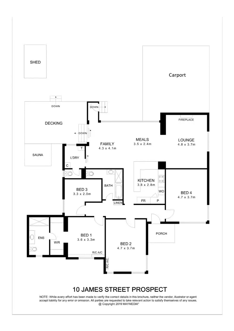 Floorplan of Homely house listing, 10 James Street, Prospect SA 5082
