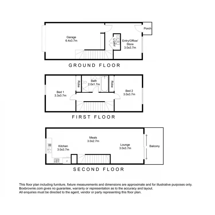 Floorplan of Homely townhouse listing, 18A Honolulu Drive, Point Cook VIC 3030