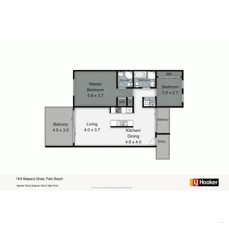Floorplan of Homely unit listing, 14/4 Mawarra Street, Palm Beach QLD 4221