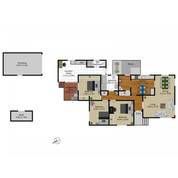 Floorplan of Homely house listing, 81 Buxton Street, Deakin ACT 2600