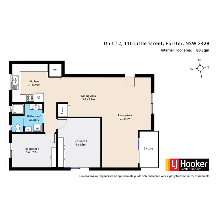 Floorplan of Homely unit listing, 12/110 Little Street, Forster NSW 2428