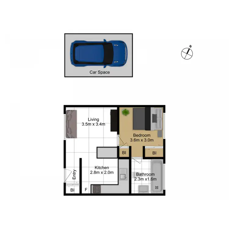 Floorplan of Homely apartment listing, 13/47 Hampton Circuit, Yarralumla ACT 2600