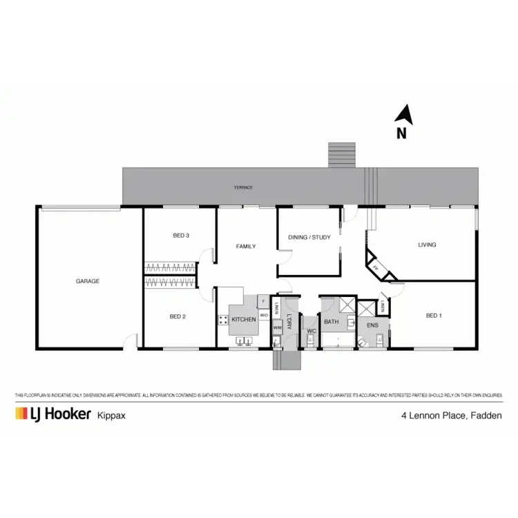 Floorplan of Homely house listing, 4 Lennon Place, Fadden ACT 2904