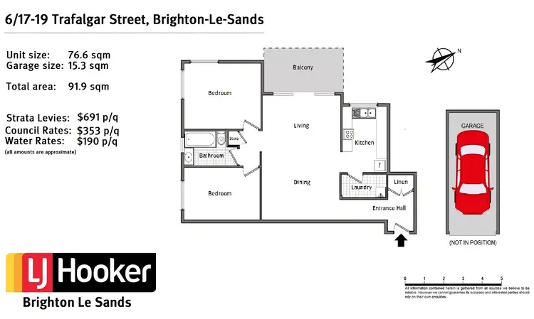 Floorplan of Homely unit listing, 6/17-19 Trafalgar Street, Brighton-le-sands NSW 2216
