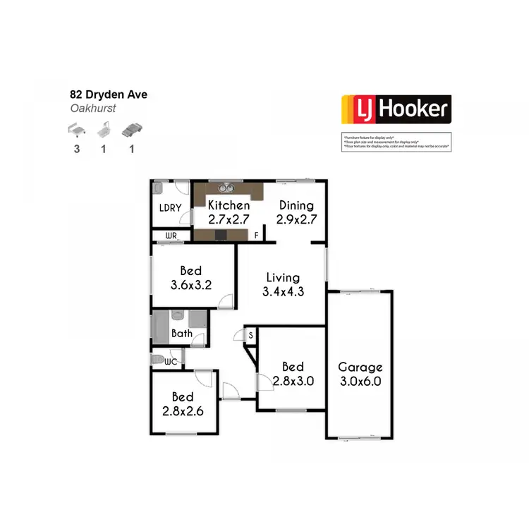 Floorplan of Homely house listing, 82 Dryden Avenue, Oakhurst NSW 2761