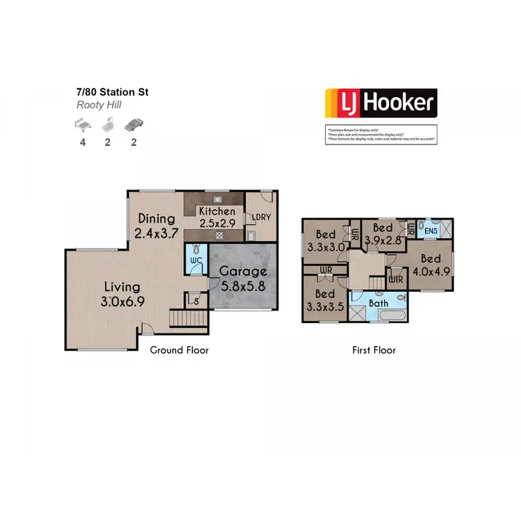 Floorplan of Homely townhouse listing, 7/80 Station Street, Rooty Hill NSW 2766