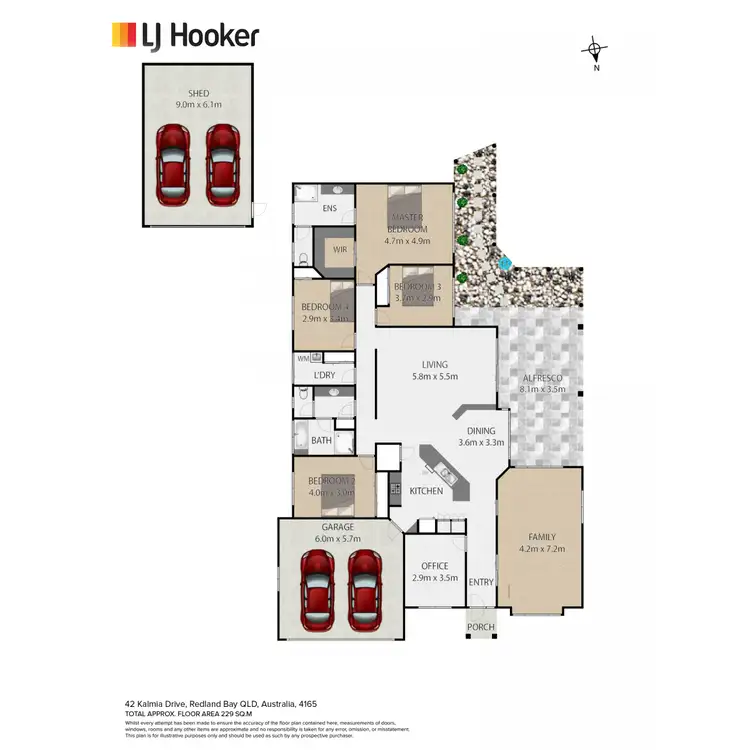 Floorplan of Homely house listing, 42 Kalmia Drive, Redland Bay QLD 4165