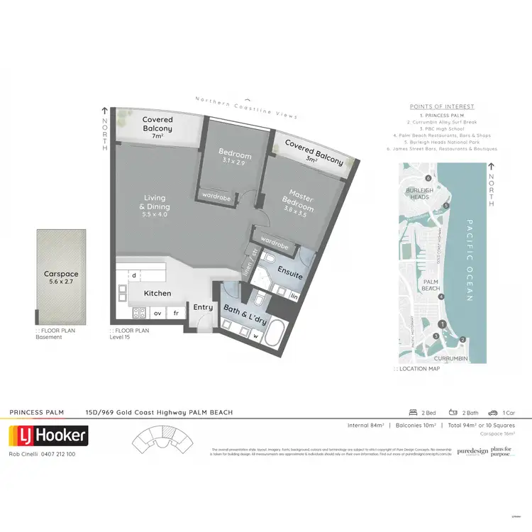 Floorplan of Homely unit listing, 15D/969 Gold Coast Highway, Palm Beach QLD 4221