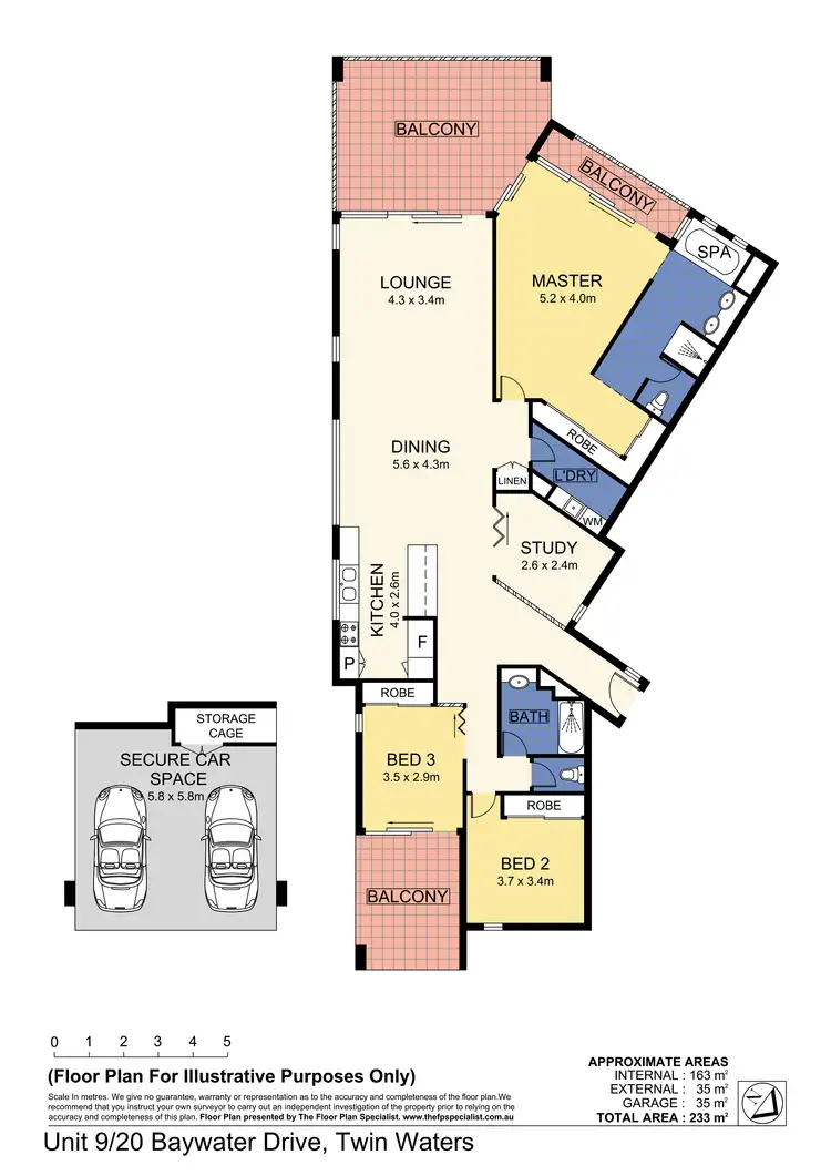 Floorplan of Homely unit listing, 9/20 Baywater Drive, Twin Waters QLD 4564