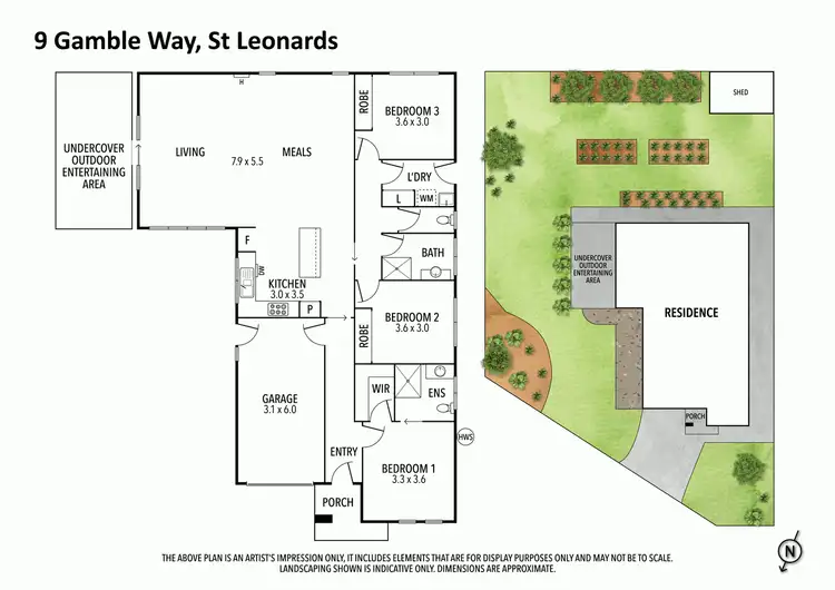 Floorplan of Homely house listing, 9 Gamble Way, St Leonards VIC 3223