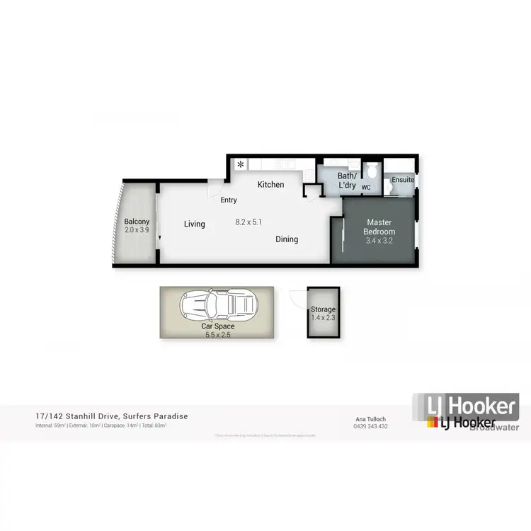 Floorplan of Homely unit listing, 17/142 Stanhill Drive, Surfers Paradise QLD 4217