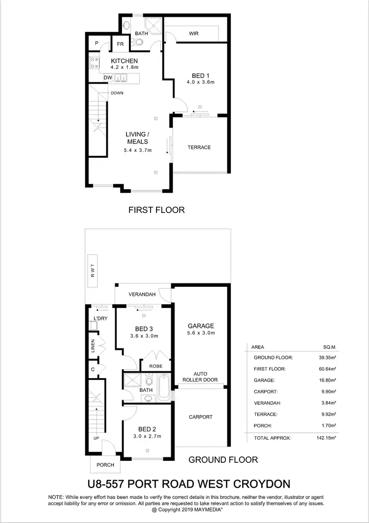 Floorplan of Homely unit listing, 8/557 Port Road, West Croydon SA 5008