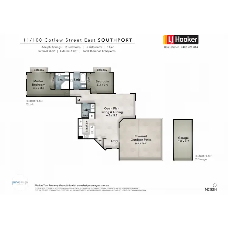 Floorplan of Homely unit listing, 11 Parkview/100 Cotlew Street East, Southport QLD 4215