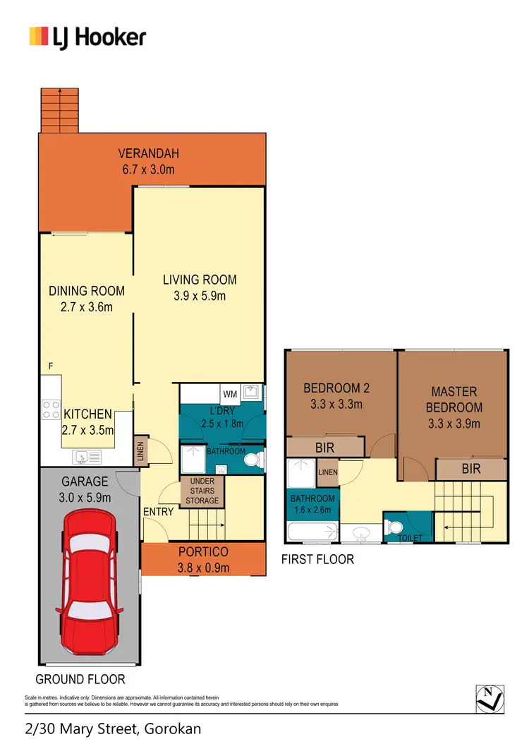 Floorplan of Homely townhouse listing, Unit 2/30 Mary Street, Gorokan NSW 2263