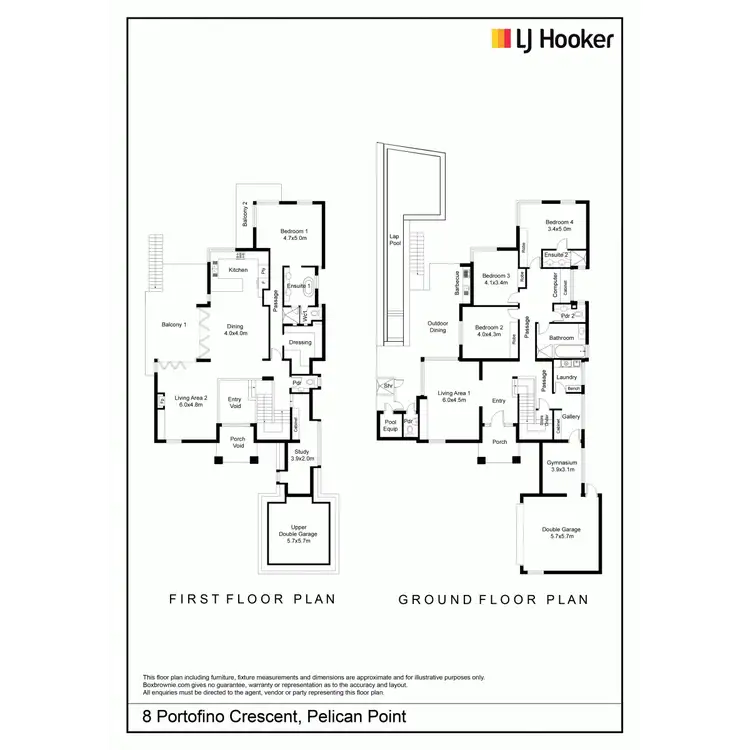 Floorplan of Homely house listing, 8 Portofino Crescent, Pelican Point WA 6230