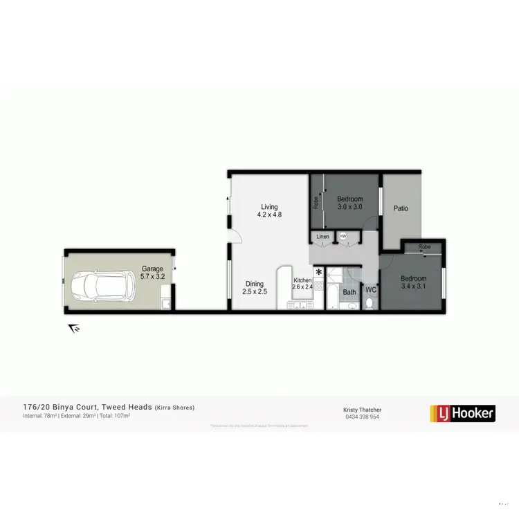 Floorplan of Homely unit listing, 176/20 Binya Avenue, Tweed Heads NSW 2485