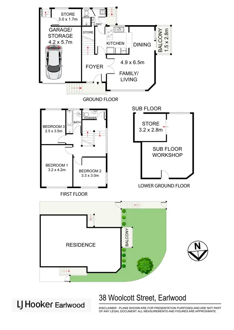 Floorplan of Homely semi-detached listing, 38 Woolcott Street, Earlwood NSW 2206