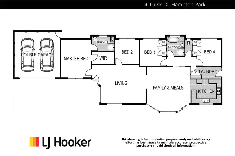 Floorplan of Homely house listing, 4 Tulsk Court, Hampton Park VIC 3976