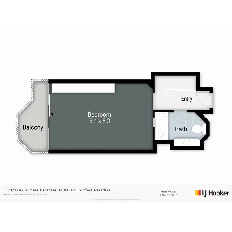 Floorplan of Homely unit listing, 1513/3197 Surfers Paradise Boulevard, Surfers Paradise QLD 4217