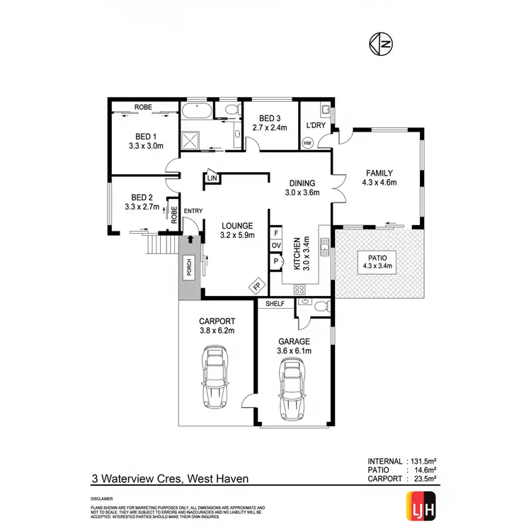 Floorplan of Homely house listing, 3 Waterview Crescent, West Haven NSW 2443