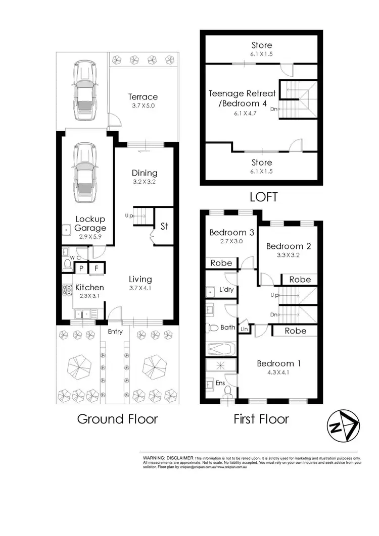 Floorplan of Homely townhouse listing, 2/11-13 Begonia Street, Pagewood NSW 2035