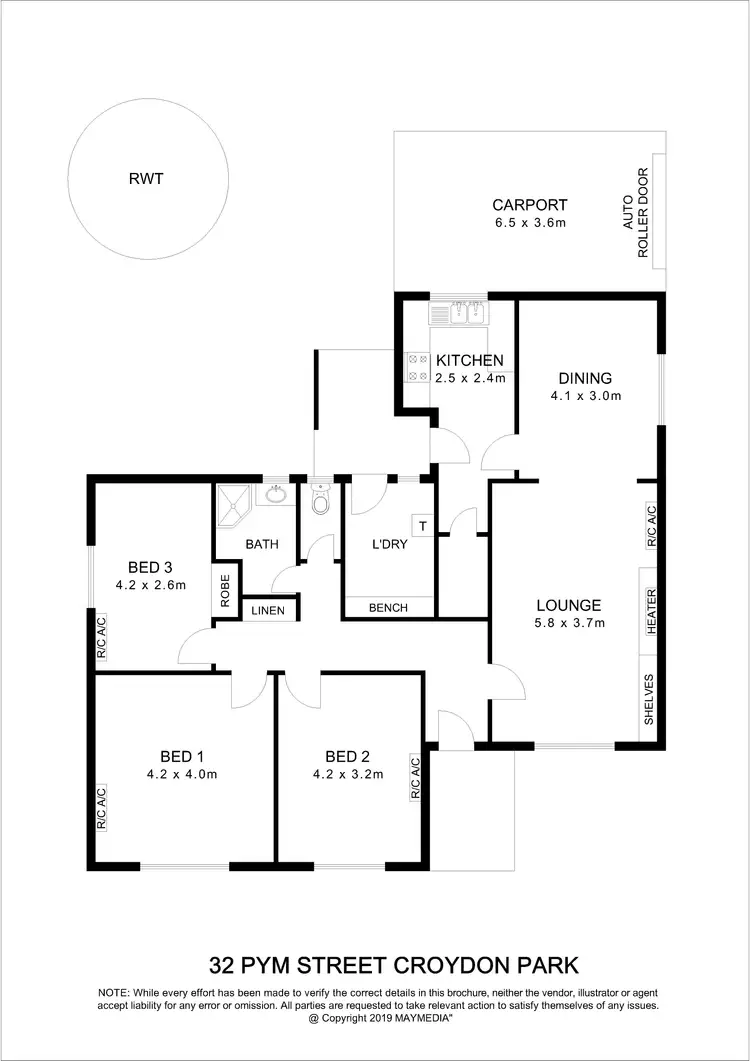 Floorplan of Homely house listing, 32 Pym Street, Croydon Park SA 5008