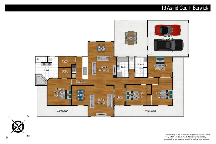 Floorplan of Homely house listing, 16 Astrid Court, Berwick VIC 3806