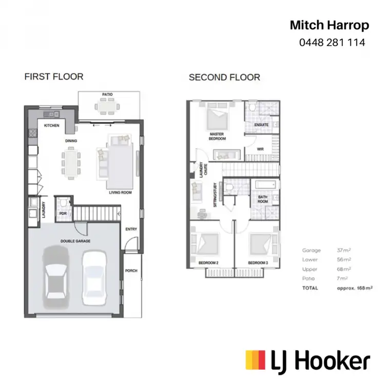 Floorplan of Homely townhouse listing, 18/7 Border Drive North, Currumbin Waters QLD 4223