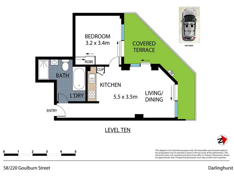 Floorplan of Homely apartment listing, 58/220 Goulburn Street, Darlinghurst NSW 2010