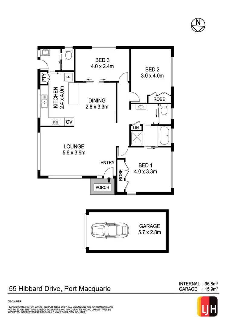 Floorplan of Homely house listing, 55 Hibbard Drive, Port Macquarie NSW 2444