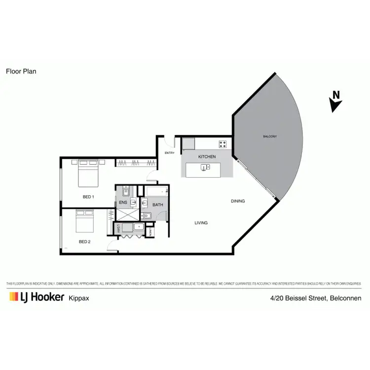 Floorplan of Homely apartment listing, 4/20 Beissel Street, Belconnen ACT 2617