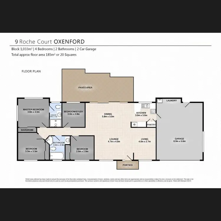 Floorplan of Homely house listing, 9 Roche Court, Oxenford QLD 4210