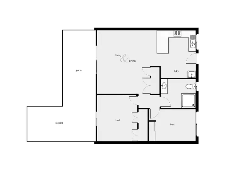 Floorplan of Homely unit listing, 8/473 McCoombe Street, Mooroobool QLD 4870