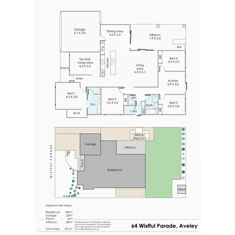 Floorplan of Homely house listing, 64 Wistful Parade, Aveley WA 6069