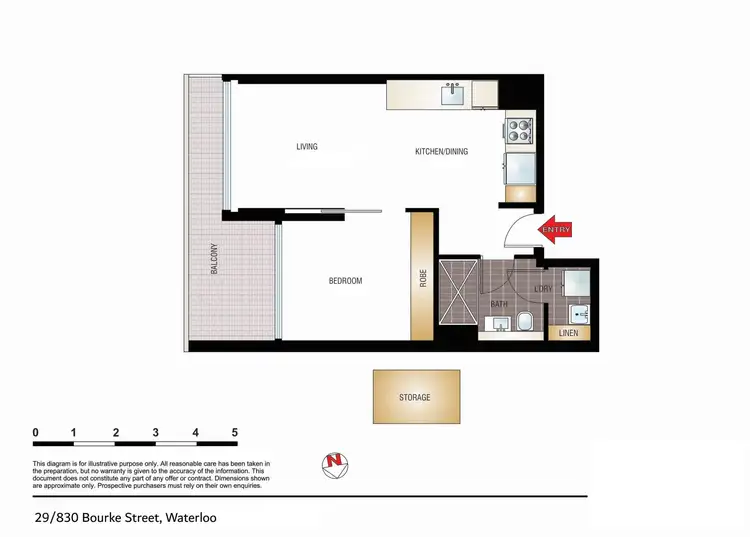 Floorplan of Homely apartment listing, 29/830 Bourke Street, Waterloo NSW 2017